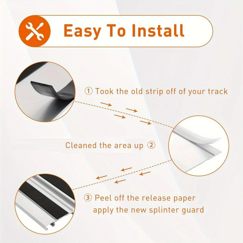 2PCS Splinter Guard Strip Rubber,Splinter Protection Guide,Replacement Part for Track
