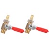 2pcs 1/4 Thread Ball Valves Corrosion Resistance Shut-off Switch Air