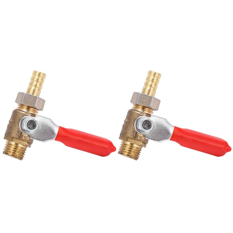 2pcs 1/4 Thread Ball Valves Corrosion Resistance Shut-off Switch Air
