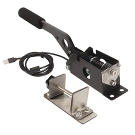 Linear E Brake, 51 Inch USB Cable 64 Bit USB SIM Handbrake Black, 64 Bit USB PC Handbrake with Clamp for G29 for T300 for Sim Racing Games