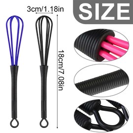 FDCGAS Mini Schneebesen Klein - 5 pcs Schneebesen Set Friseur Schneebesen, Kunststoff Salon Friseur Haarfarbe Dye Creme Whisk Küche Ballon Mixer Rührer Werkzeug