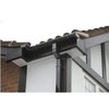 5 x Black Square Fascia Gutter Brackets, Freeflow 114mm Rain