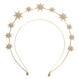 Beavorty Double Layer Star Headband Elegant Six Pointed Star Hair Accessory for Parties Weddings and Cosplay Lightweight and Stylish Hair Ornament for Women