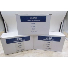 ULINE 3 PACK Uline Carton Box Staples C58 Staples S-289 3 Boxes of 2,000 EA 5/8" Long