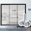 Walmine Dia 46mm Steel Sliding Door Rail Hanging Trolley Wheel