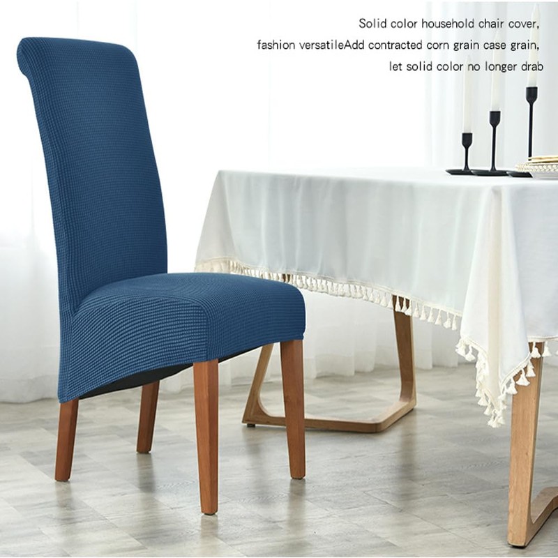 Odot Light Grey Chair Covers, Dining Chair Covers Set of