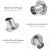 Moicstiy 4Pcs 3/4 Inch Dia Closet Rod Flange Holder Stainless