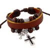 FineryGal Cross Layered Bracelets with Beads God Cross Charm Stackable