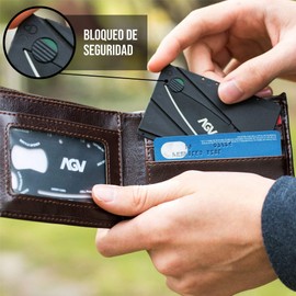 2-en-1 Combo Pack AGV Navaja Táctica de Cartera Tarjeta de Crédito | 18 en 1 Tarjeta Multiherramientas Para Cartera | Paquete de 2 Piezas