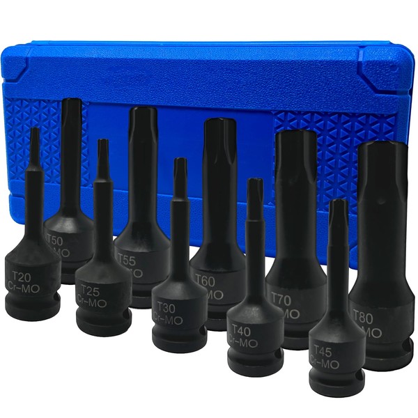 T25 1/2” Drive Heavy Duty Steel Impact Torx Bit Socket