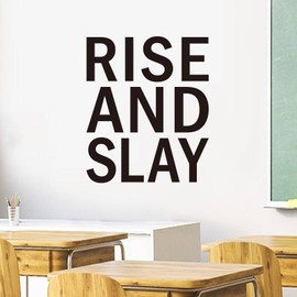 SEATUNE Office Inspirational Quotes Wall Stickers - Motivational Gym Wall Decals - Home Gym Garage Vinyl Art Wall Decor - Rise and Slay 20"X24"