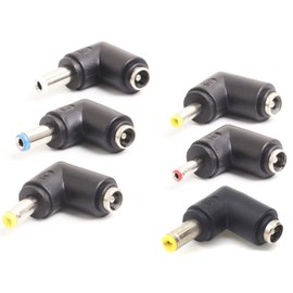 Audio Fan DC Converter Plug L Shape Converter Universal Female Outer Diameter 5.5mm Inner Diameter 2.1mm Male D3 D4 D5 D6 D7 D8 Adapter 6 Types 1 Each