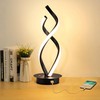 Adebime Modern Spiral Touch Lamp - Warm White LED Nightstand