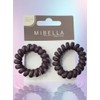 Mibella Haargummis, 2er Set Zopf Spirale, Schwarz, für Alle Haartypen,