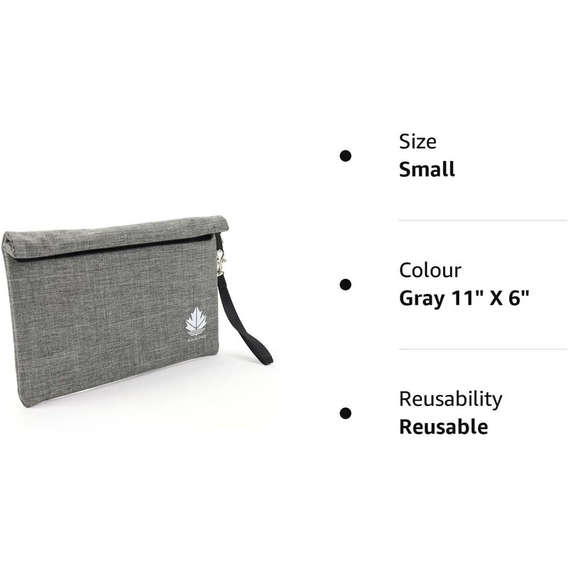 Premium No Smell Container with Mesh Divider，Smell Proof Bag 11"