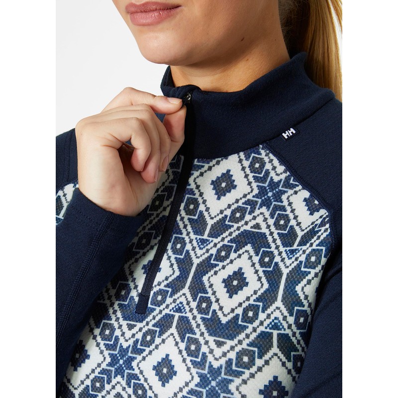 Helly Hansen Women's Lifa Merino Midweight Graphic 1/2 Functional Shirt