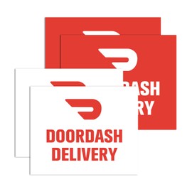 Dakchor Door Dash Delivery Car Magnet Signs, 20x25cm, Red and White, Pack of 4