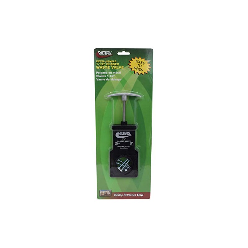 Valterra T1001VPM Bladex 1-1/2" Waste Valve Body with Metal Handle
