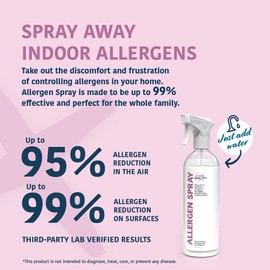 Allergy Asthma Clean Allergen Spray, Pets, Dust Allergies & More, Air & Surface Control, Just Add Water, Bottle, Over 33oz