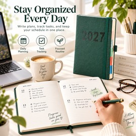 2027 Planner for Time Management & Daily Goals – Dated English Calendar Log for Office, Study & Personal Organization