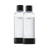 Mysoda 2 x 1L Water Carbonator Water Bottle, BPA-Free Plastic
