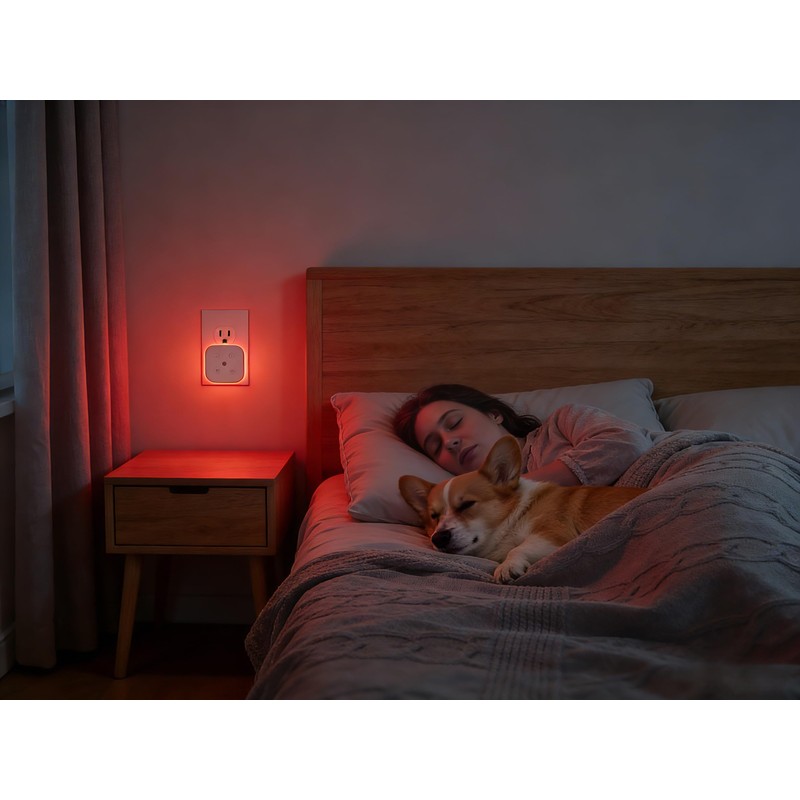 TORANKOS 2 Pack 630nm Red Sleep Light Plug in Night