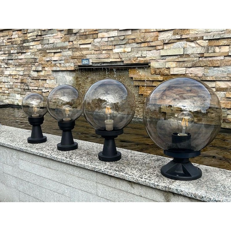 Ball Light Outdoor Light Tower Transparent Smoke Diameter 15 cm