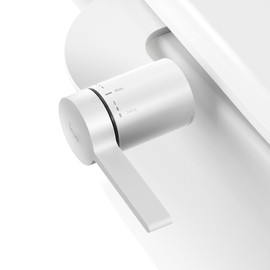 INUS Dual Nozzle Bidet Attachment for Existing Toilets Seat,Slim Non-Electric Bidet Toilet Seat Attachment with Easy-to-Hold Design Control-White