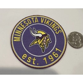 Unbranded Minnesota Vikings vintage Style embroidered iron on Patch 3”x 3” Beautiful!