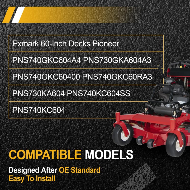 5/8" x 176.7" Mower Deck Belt Compatible with Exmark 60"