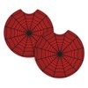 Red Spider Web Car Cup Holder Coasters 2 Pack Universal
