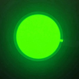 EL Glowing Eyes Panel Light Round Electroluminescent EL Neon Sheet Light with Battery Case DIY Cuttable EL Sheet for Cosplay Party Mask Decorations (Green 30mm), No Battery