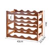 Glsety 16 Bottle Wooden Wine Rack,4 Tier Free Standing Wine