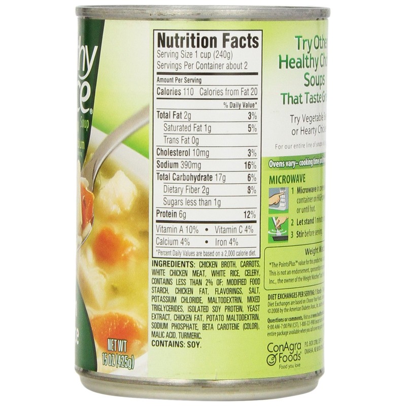 Healthy Choice Soup 5 Chicken Noodle and 5 Chicken with