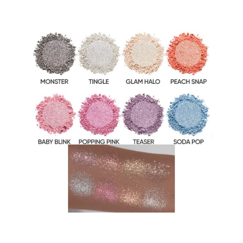 BANILA CO Hyper Holo Beam Eye Glitter 1.8g*2colors, Shade1#$%Shade2:Teaser-Popping Pink