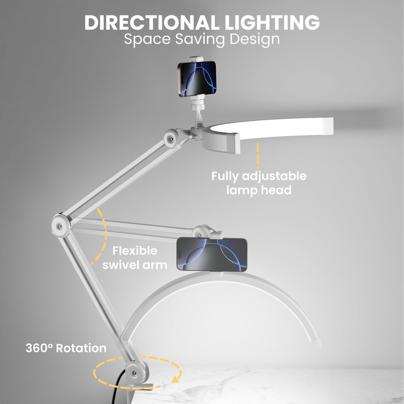 gelpal 3000 Lumens Adjustable LED Hilf Moon Light for Desk