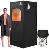 COSVALVE Portable Steam Sauna Box with Red Light for Home