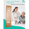 Wooden Slide Transfer Board with Handles, 500 lb Capacity Heavy