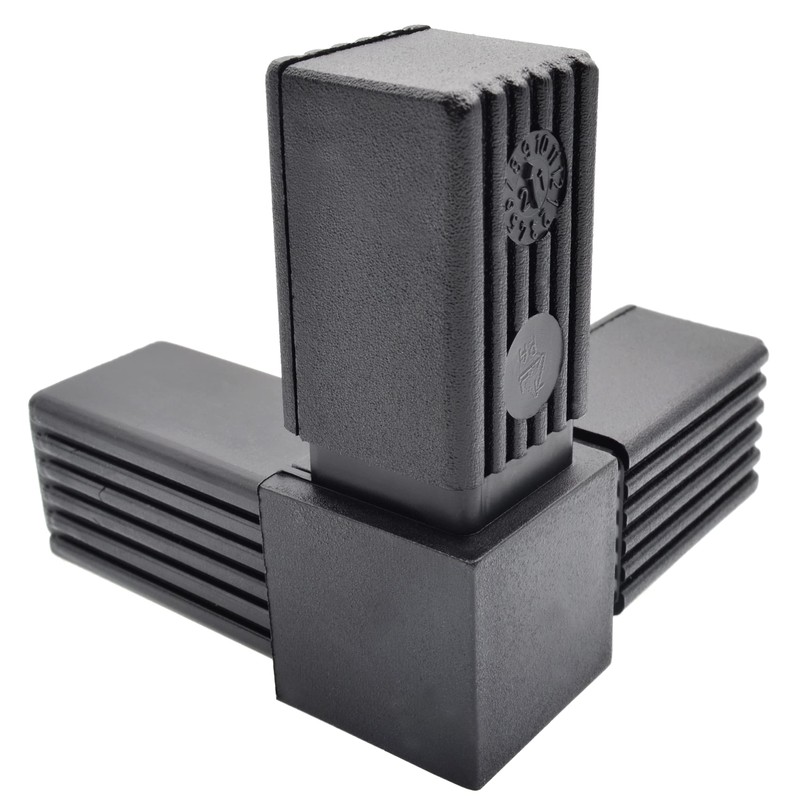 Design61 4x Connector for Square Pipes with Outlet Pipe Connector