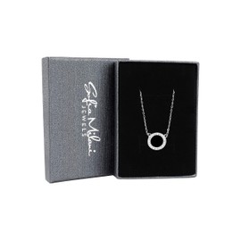 Sofia Milani - Women's Necklace 925 Silver - with Zirconia Stones - Circle Pendant - 50336