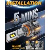 AUXBEAM HB3 9005 90W LED Headlight Bulbs Kit High Beam