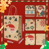 12 Pack Christmas Kraft Paper Bags(6x9 Inch) with Handle for
