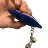 Cheer Megaphone Cushion Keychain (Blue & Black)
