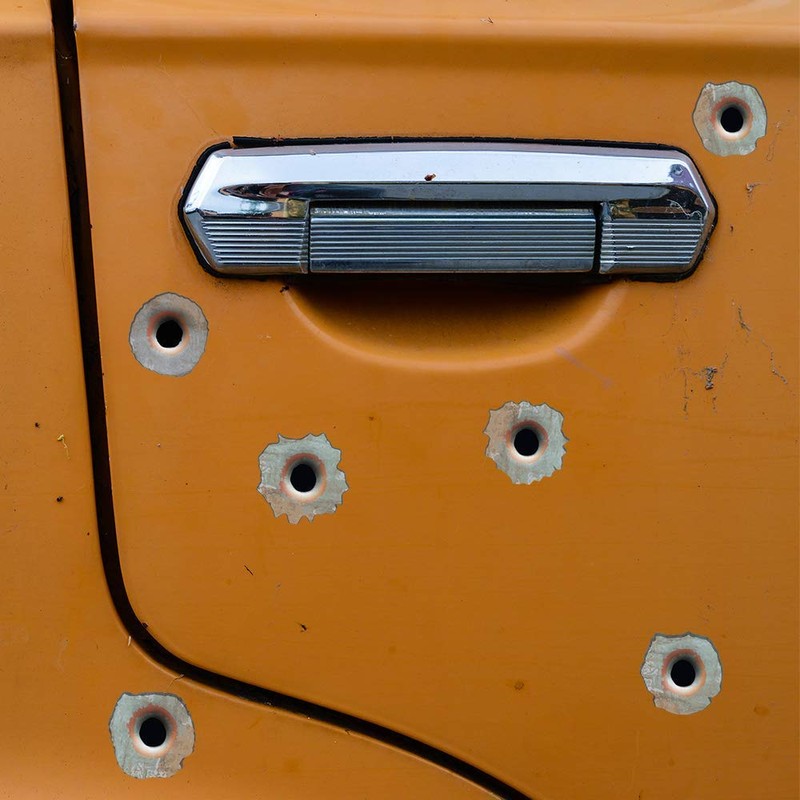 Realistic Bullet Hole (Bullethole) 3D Stickers - Large Caliber Rusty