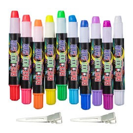 Landrain 10 Colours Hair Chalk for Children, Hair Colour Girls Washable, Hair Chalk
