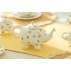 Grace Teaware Fine Porcelain Happy Elephant 28-Ounce Teapot (Floral Pansy)