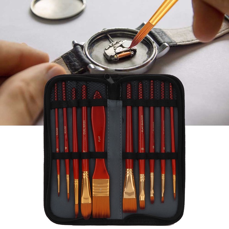 10Pcs/Set Watch Oil Cleaning Brush Small Parts Watch Repair Maintenance