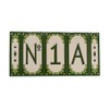 Hand-Painted Jacho Green Number Tiles Option of Metal Filigree Frames