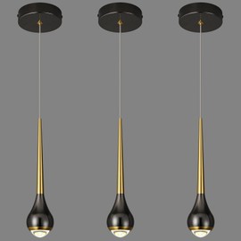 ADCTHOME Modern LED Simple Pendant Light fixtures,Island Pendant Lighting for Kitchen Island Dinning Room,Bedroom,Bar, Kitchen Island Ceiling Hanging Light Fixtures(3-Pack)