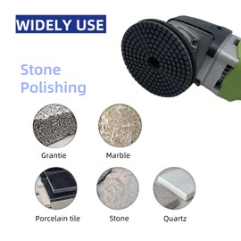 Wet 7 Step Diamond Polishing Pads for Granite Marble Concrete, 4 Inch Grit 50-3000 Hook and Loop Stone Polishing Pads